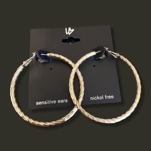 Lane Bryant Twist Hoop Earrings